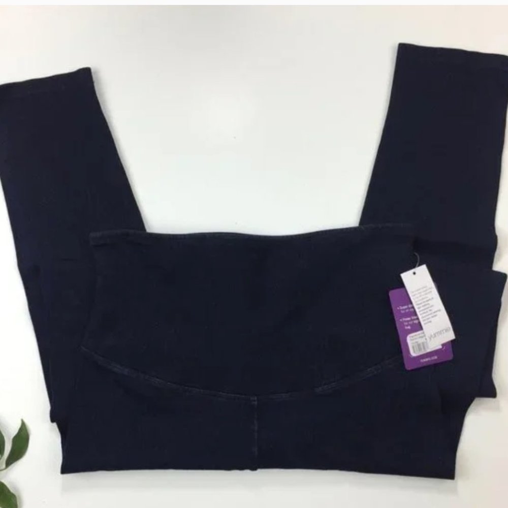 NWT Yummie Medium Signature Waistband Denim Leggings Pants Midnight Wash